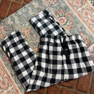 #followme plaid fleece elastic waist band pajama bottoms